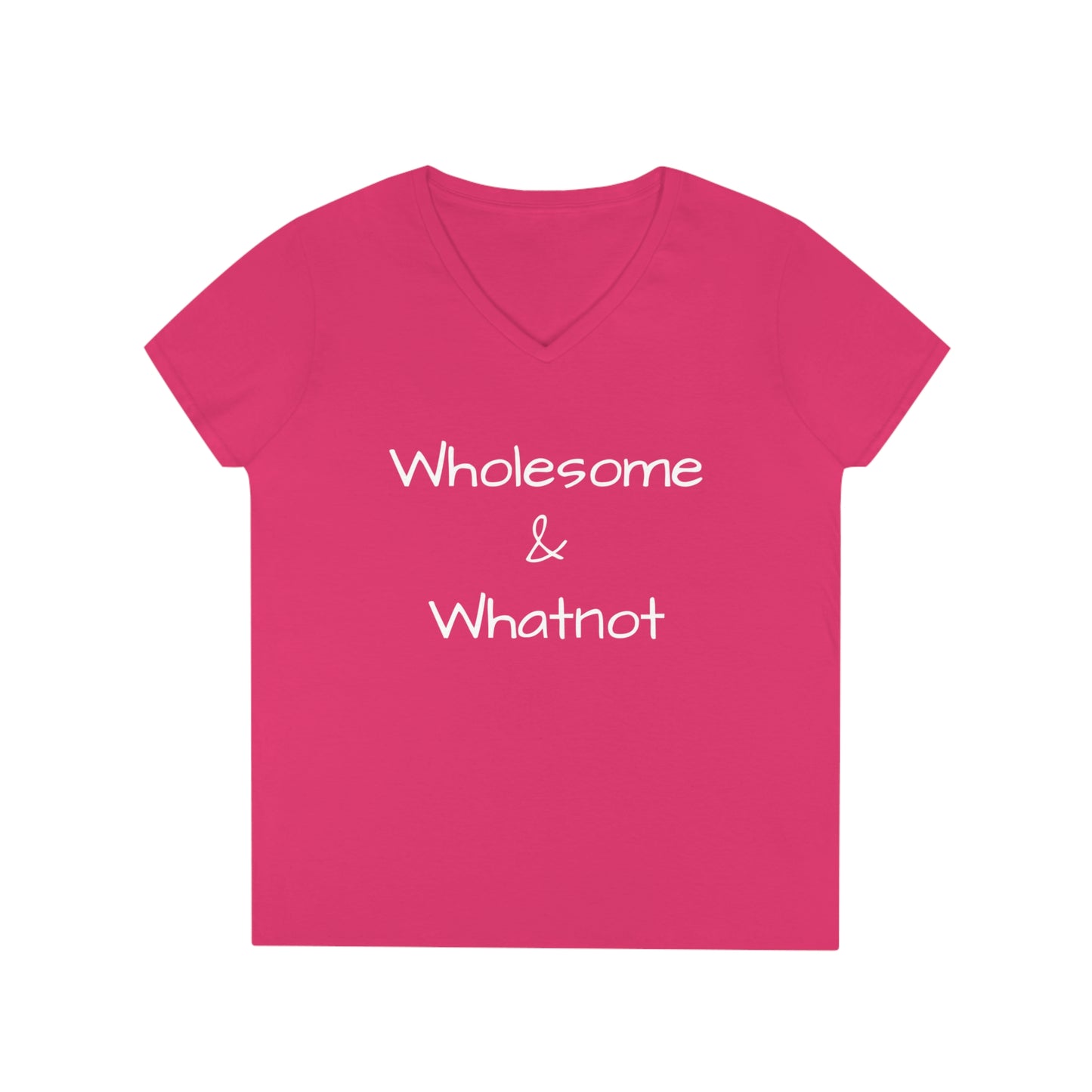 Ladies' V-Neck T-Shirt Wholesome & Whatnot