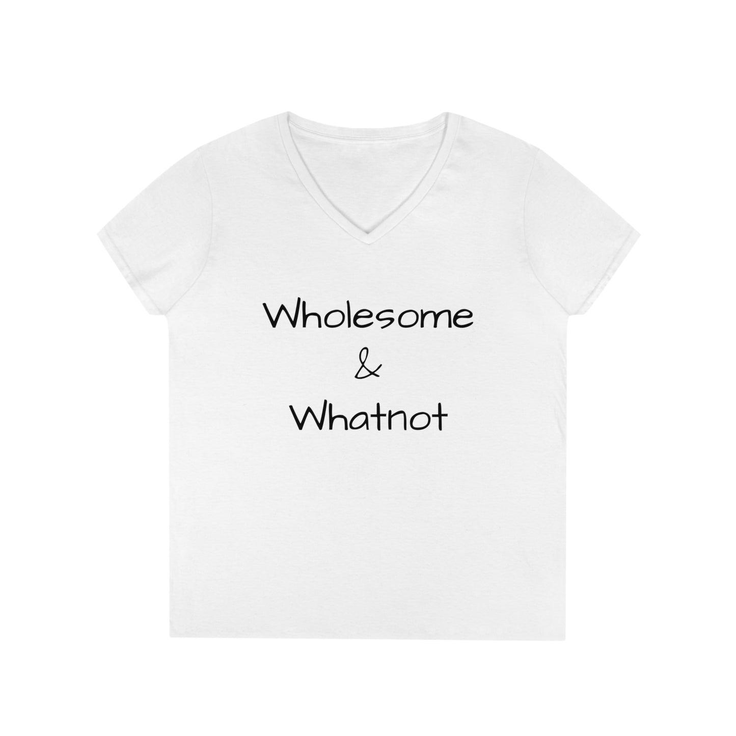 Ladies' V-Neck T-Shirt Wholesome & Whatnot