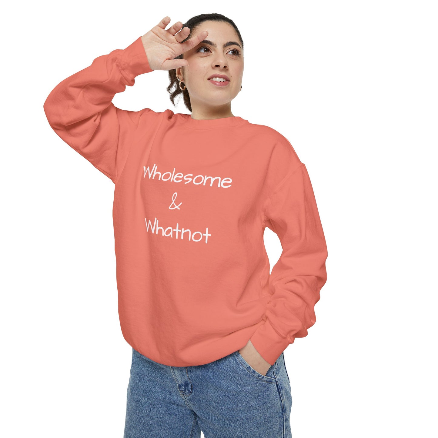 Wholesome & Whatnot Unisex Garment-Dyed Sweatshirt