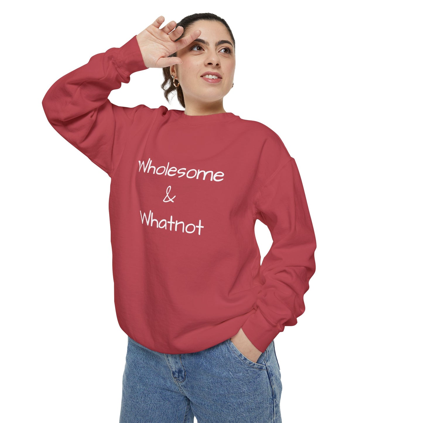 Wholesome & Whatnot Unisex Garment-Dyed Sweatshirt