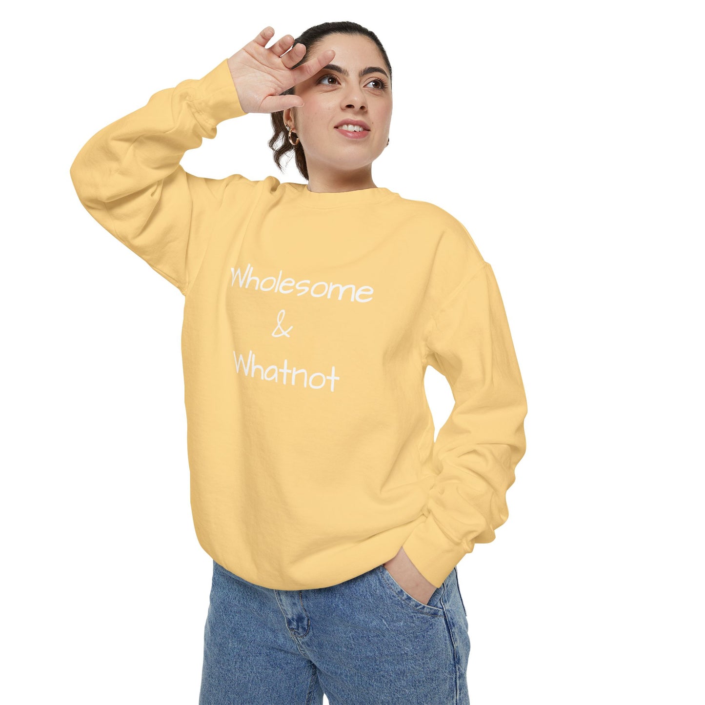 Wholesome & Whatnot Unisex Garment-Dyed Sweatshirt