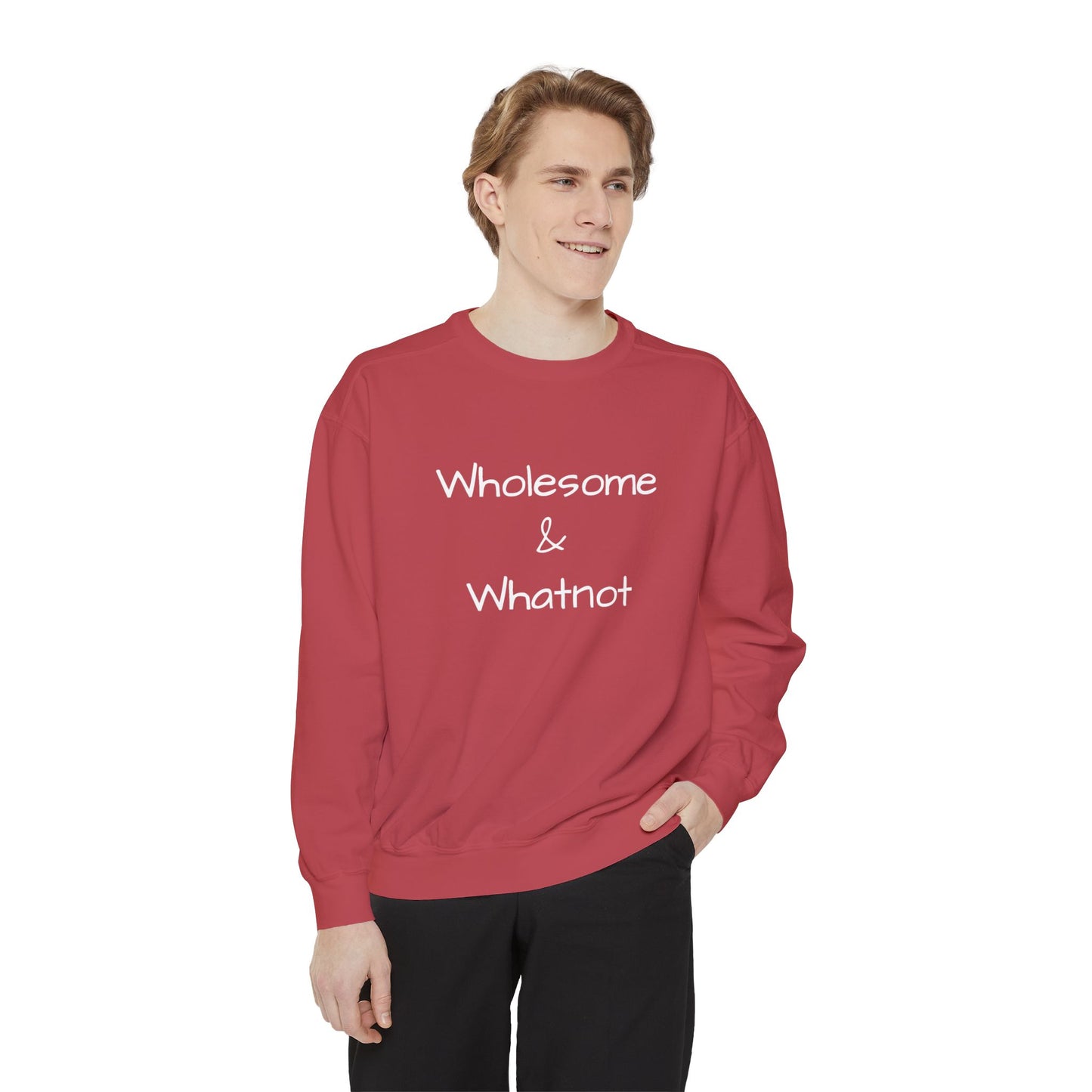 Wholesome & Whatnot Unisex Garment-Dyed Sweatshirt